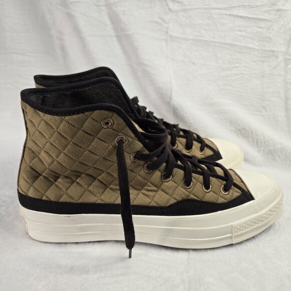 Converse Athletic Shoes Mens 7.5 Brown Chuck Taylor 70 Cozy Quilted Sneakers - Picture 4 of 9